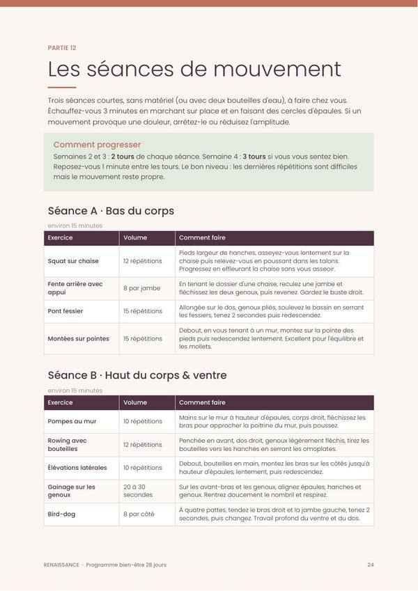 Aperçu de la page : Les séances